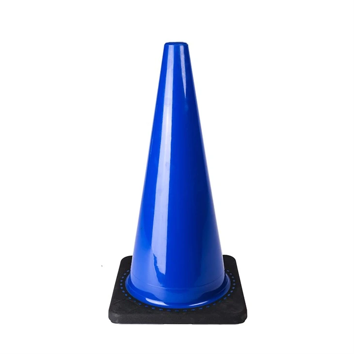 Unbreakable 28 inch Blue Pvc Traffic Cone